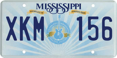 MS license plate XKM156