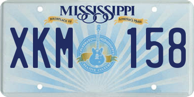 MS license plate XKM158