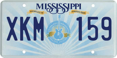 MS license plate XKM159
