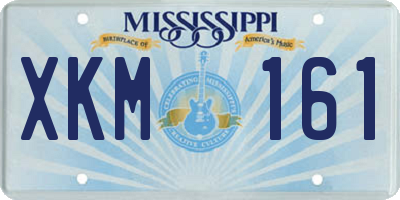 MS license plate XKM161