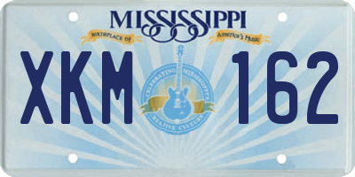 MS license plate XKM162