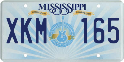 MS license plate XKM165