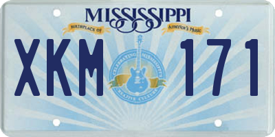 MS license plate XKM171