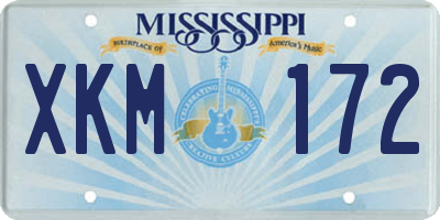 MS license plate XKM172