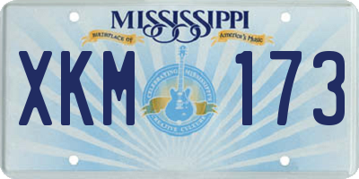 MS license plate XKM173
