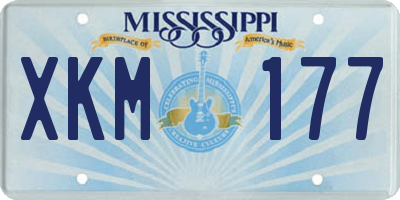 MS license plate XKM177