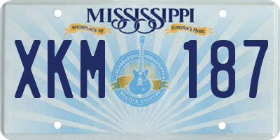 MS license plate XKM187