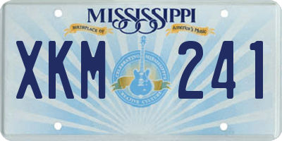 MS license plate XKM241