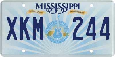 MS license plate XKM244