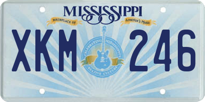 MS license plate XKM246