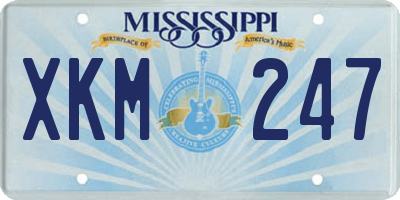 MS license plate XKM247