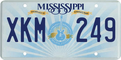 MS license plate XKM249