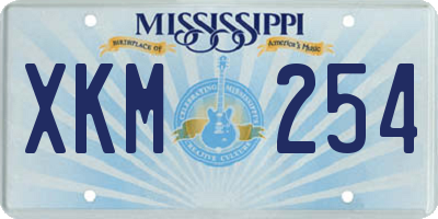MS license plate XKM254