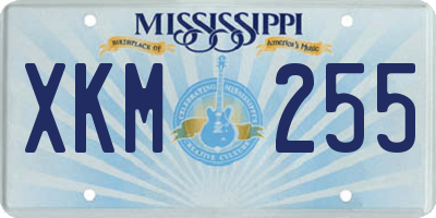 MS license plate XKM255