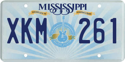 MS license plate XKM261