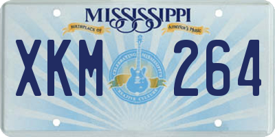 MS license plate XKM264