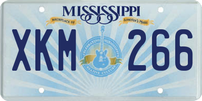 MS license plate XKM266