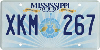 MS license plate XKM267