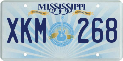 MS license plate XKM268