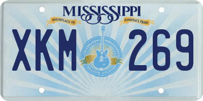 MS license plate XKM269