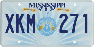 MS license plate XKM271