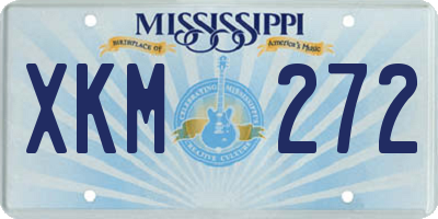 MS license plate XKM272