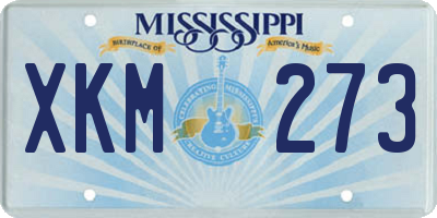 MS license plate XKM273
