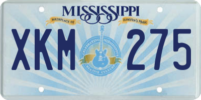 MS license plate XKM275