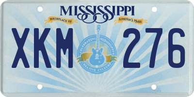MS license plate XKM276