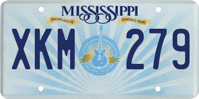 MS license plate XKM279