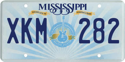 MS license plate XKM282