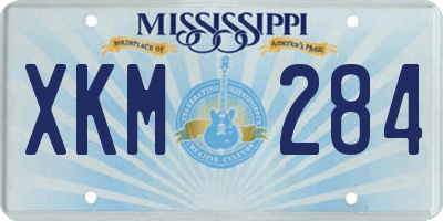 MS license plate XKM284