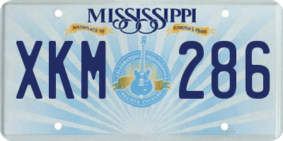 MS license plate XKM286