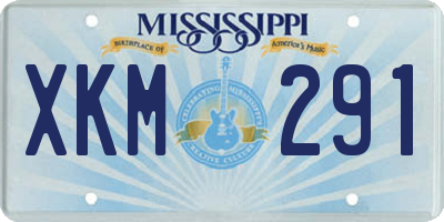 MS license plate XKM291