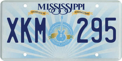 MS license plate XKM295