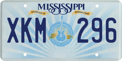MS license plate XKM296