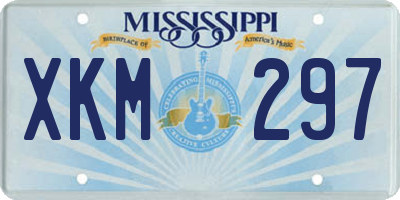 MS license plate XKM297