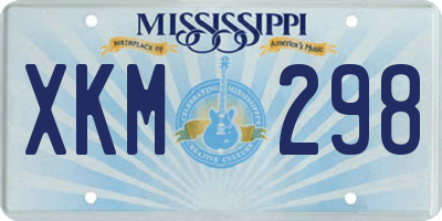 MS license plate XKM298