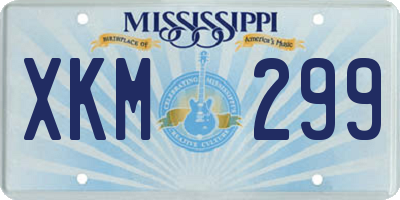 MS license plate XKM299
