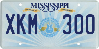 MS license plate XKM300