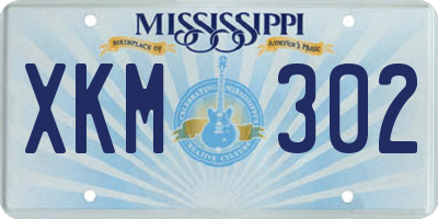 MS license plate XKM302