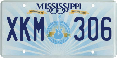MS license plate XKM306