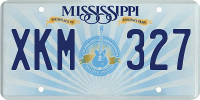 MS license plate XKM327