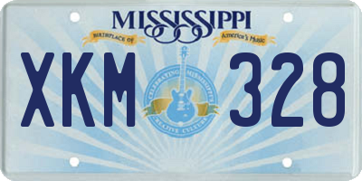 MS license plate XKM328