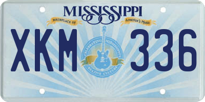 MS license plate XKM336