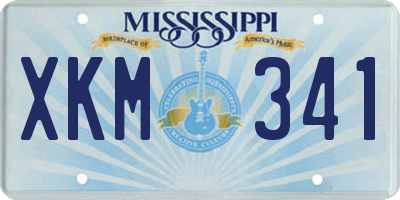 MS license plate XKM341