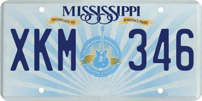 MS license plate XKM346