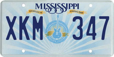 MS license plate XKM347