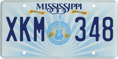 MS license plate XKM348