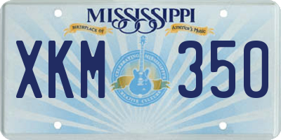 MS license plate XKM350